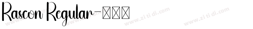 Rascon Regular字体转换